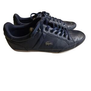 Lacoste Men's Chaymon Leather Sneaker Size 8 Navy